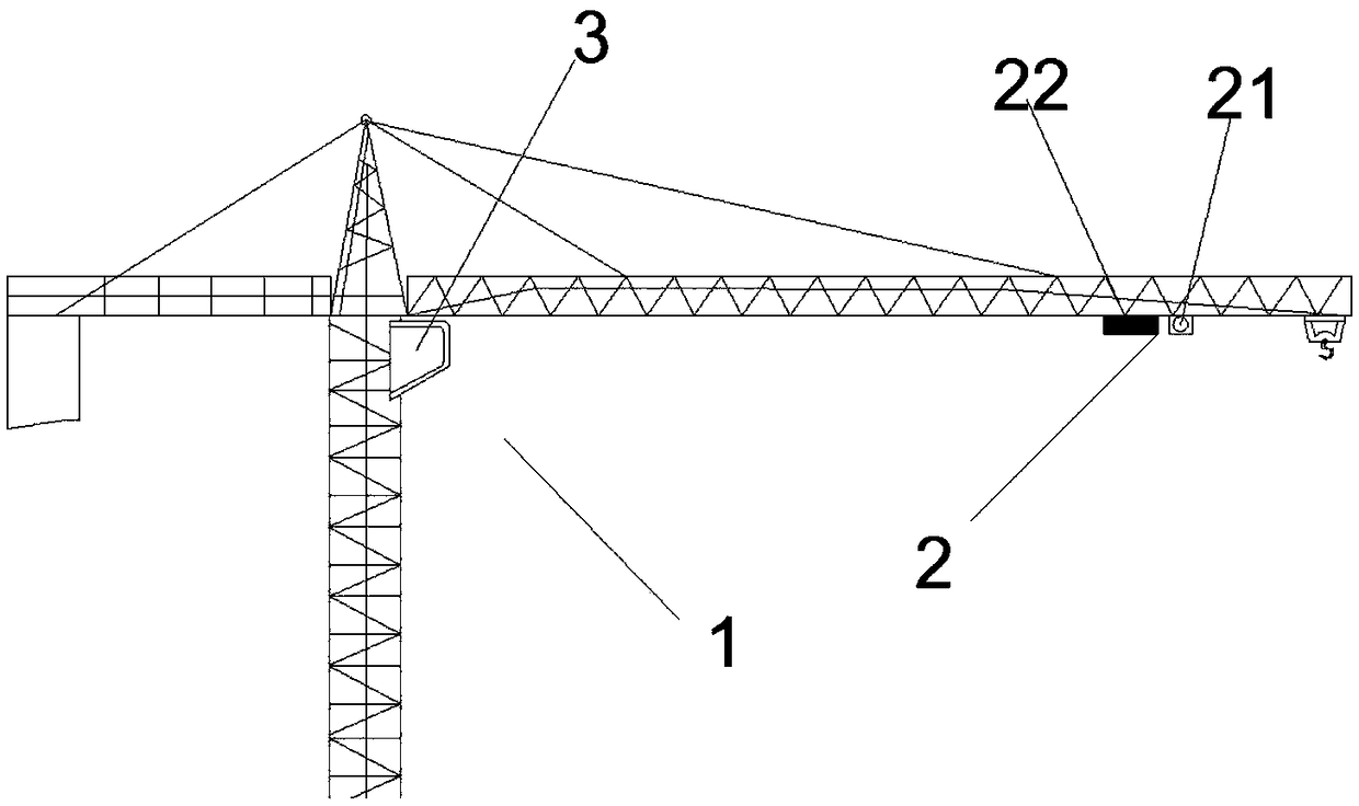 Tower crane capable of measuring distance and height of obstacle