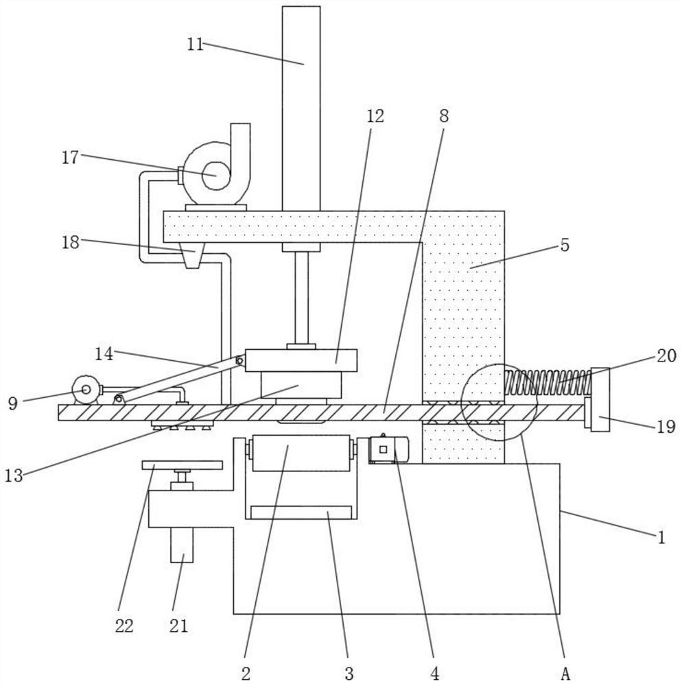 Plate punch forming device for hardware product manufacturing