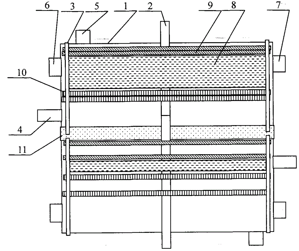 Seal type plate filter with cleanable filter core cross section