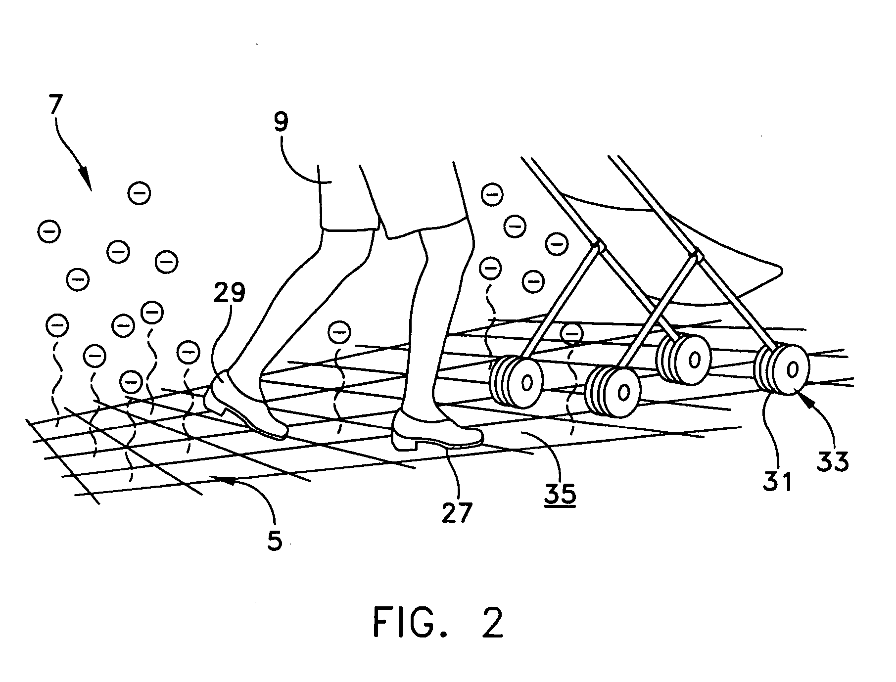 Ion-generating floor covering and method for forming same