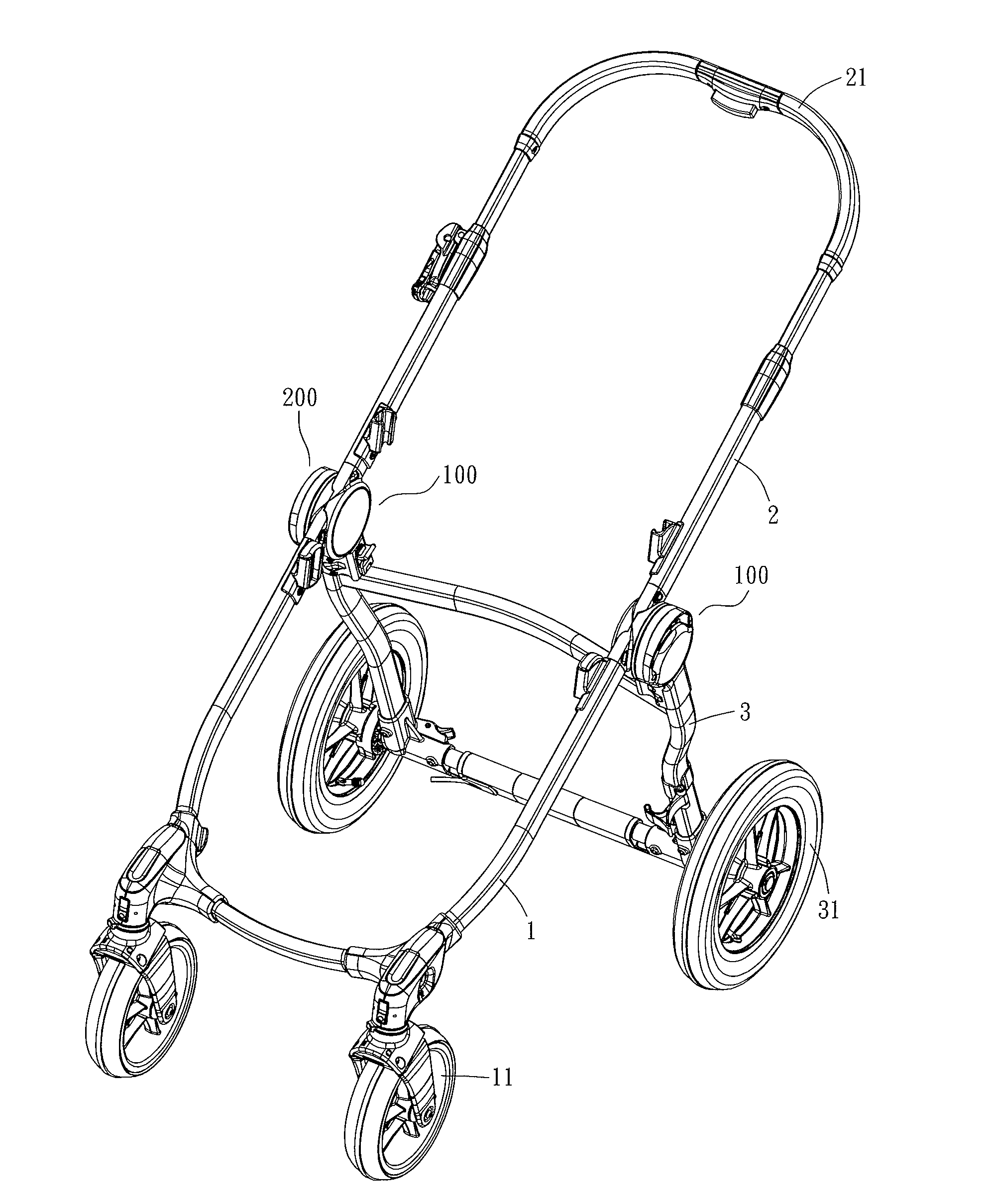 Foldable Joint for Baby Stroller