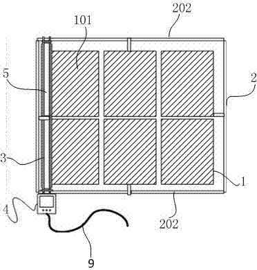 Solar plate cleaning device