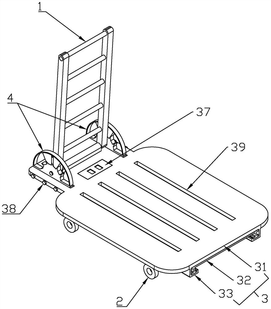 Backward-pushing and forward-pulling schoolbag trolley