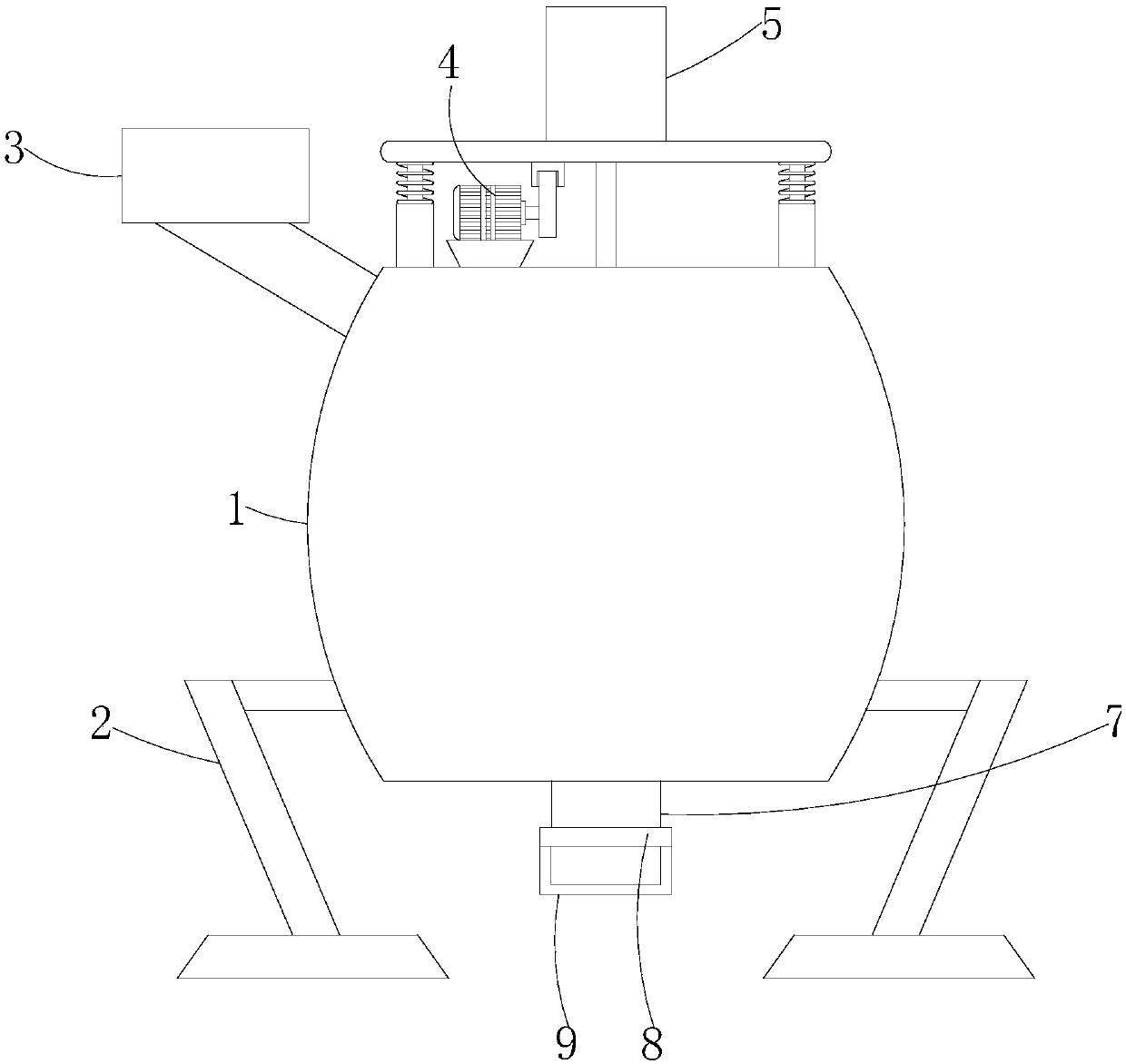 Agricultural soil and fertilizer mixing crushing device
