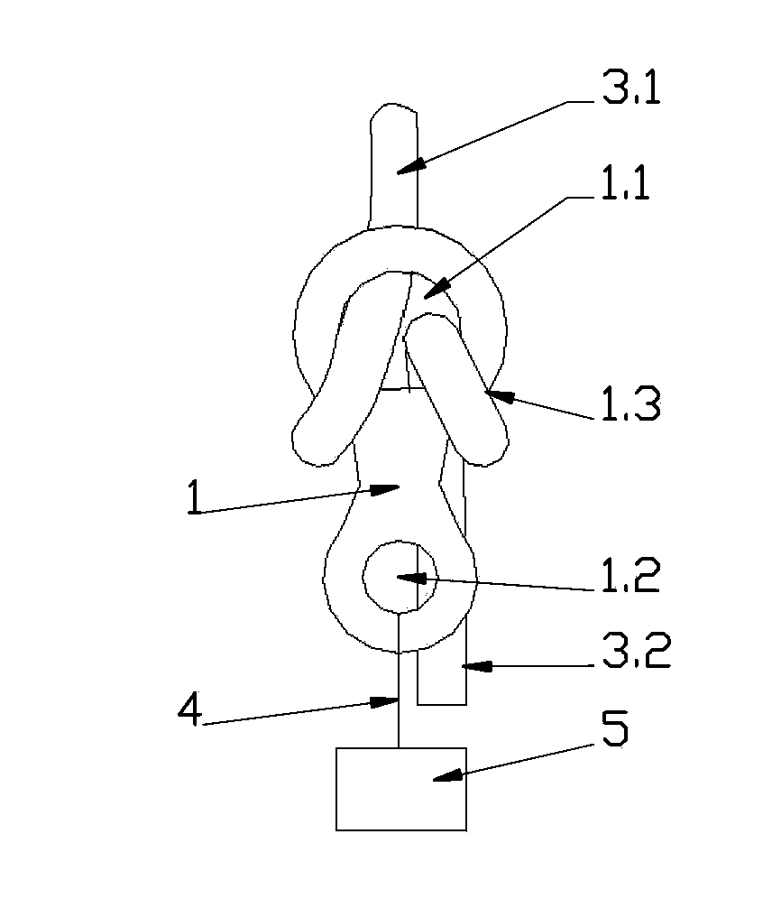 Cross-section-variable rope reel and hanging device thereof