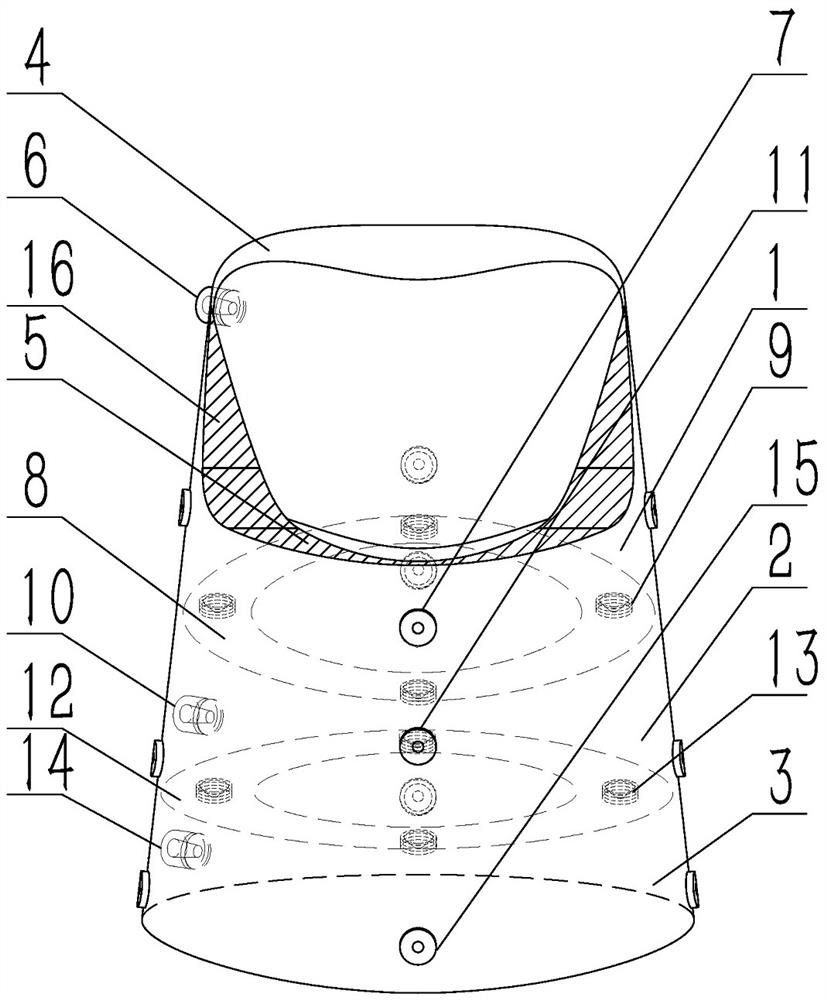 A kind of working method of airborne crew imitation airbag neck protection device