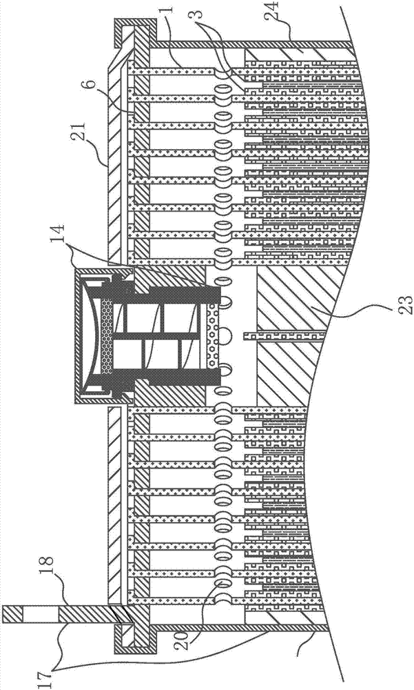 Winding type lead-acid storage battery with continuous tabs and membrane safety valve