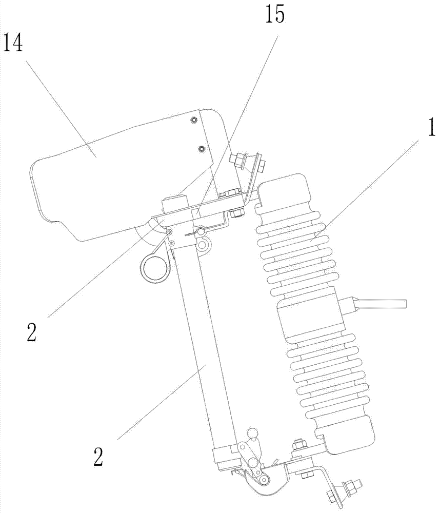 Drop type fuse protector and installation tool thereof