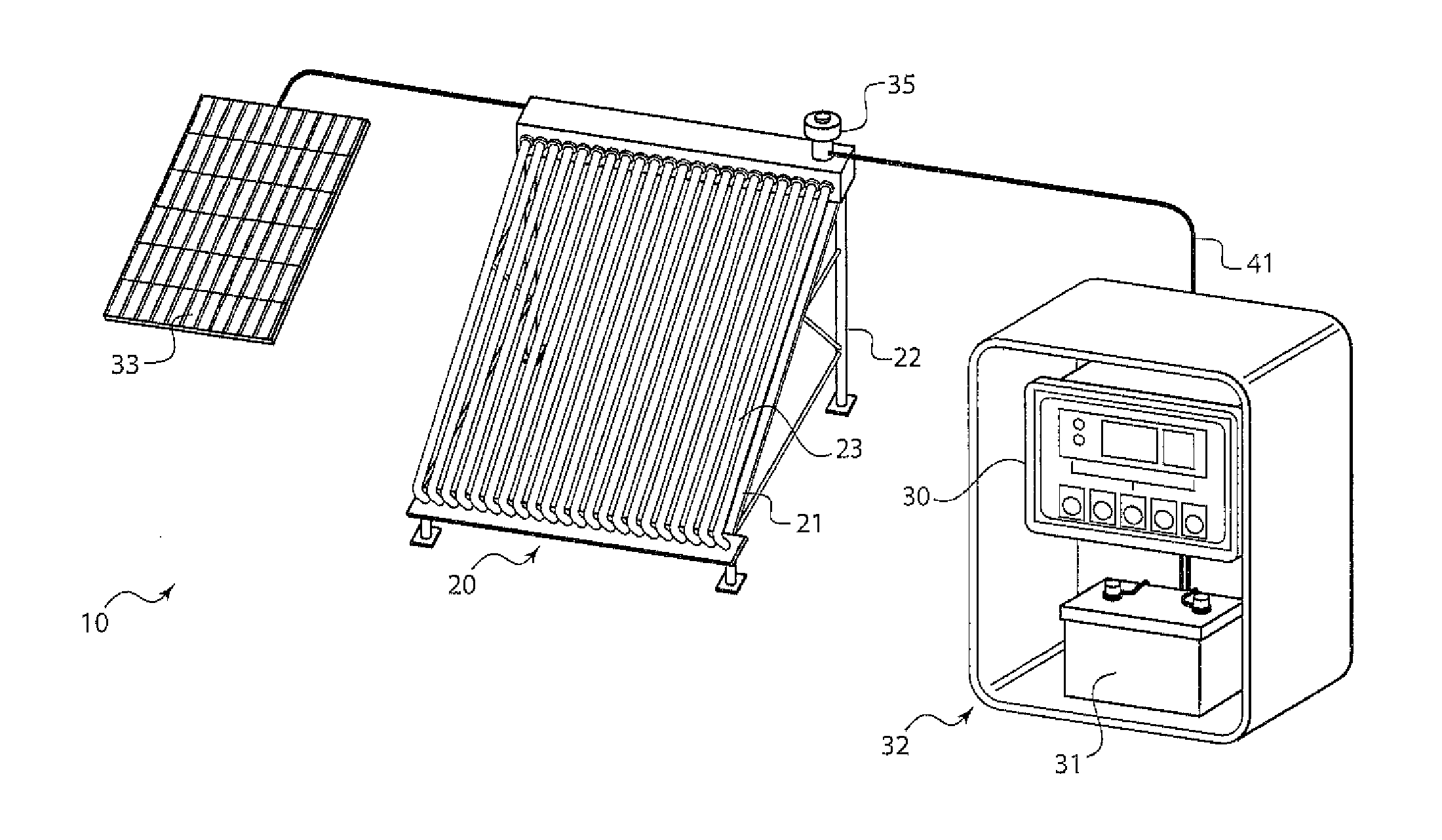 Snow melt system for solar collectors