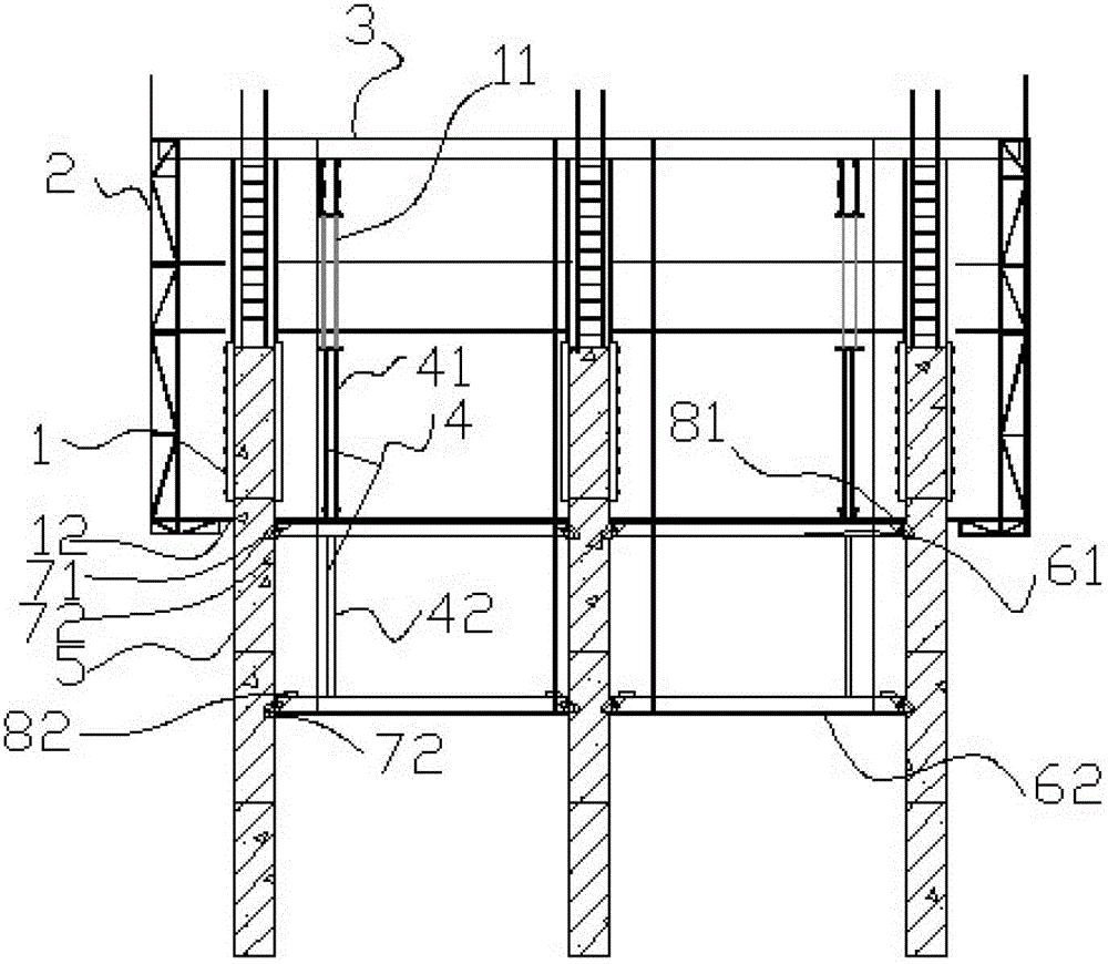 A hydraulic climbing formwork system and climbing formwork method