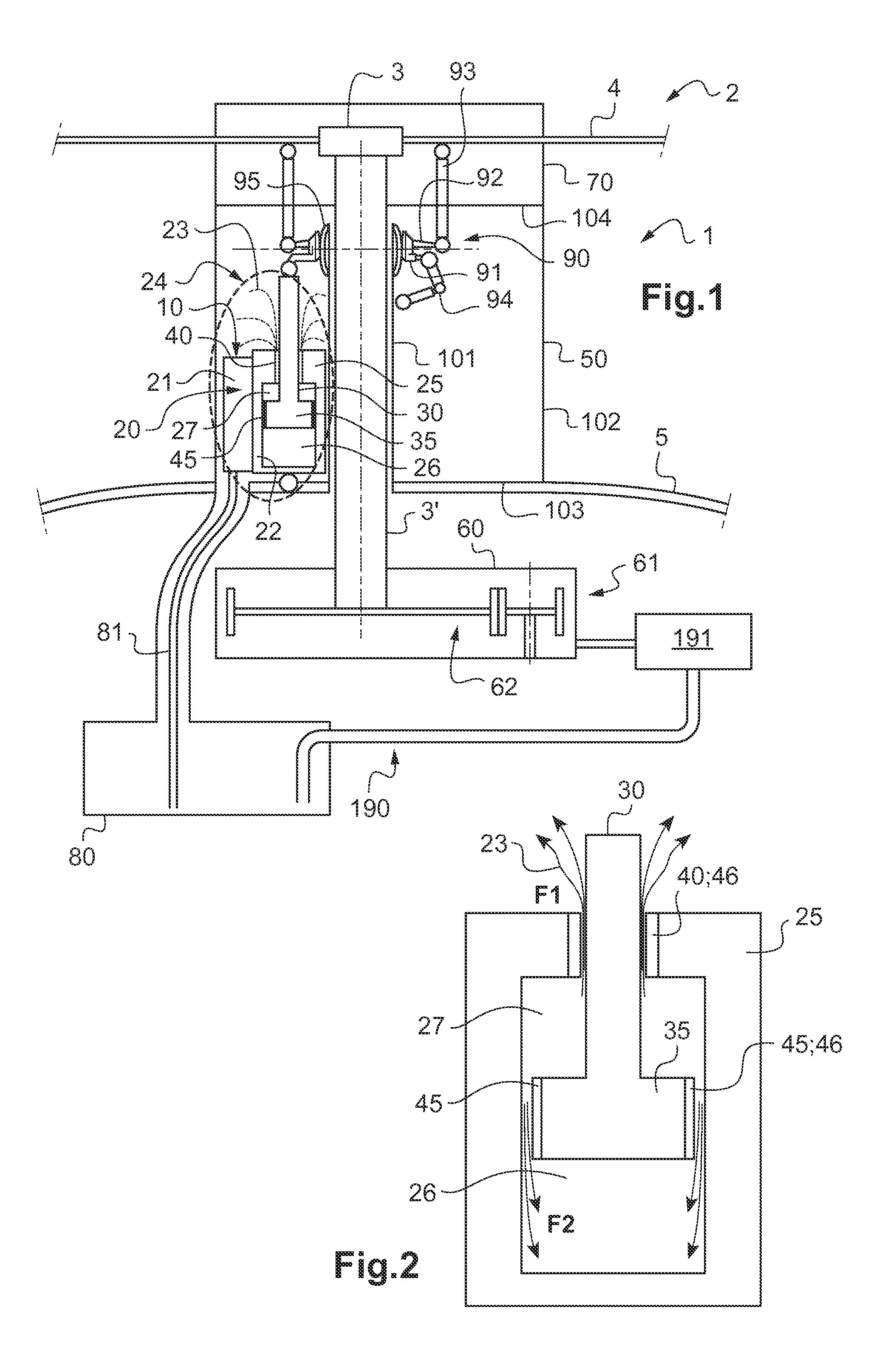 Aircraft hydraulic system comprising at least one servo-control, and an associated rotor and aircraft