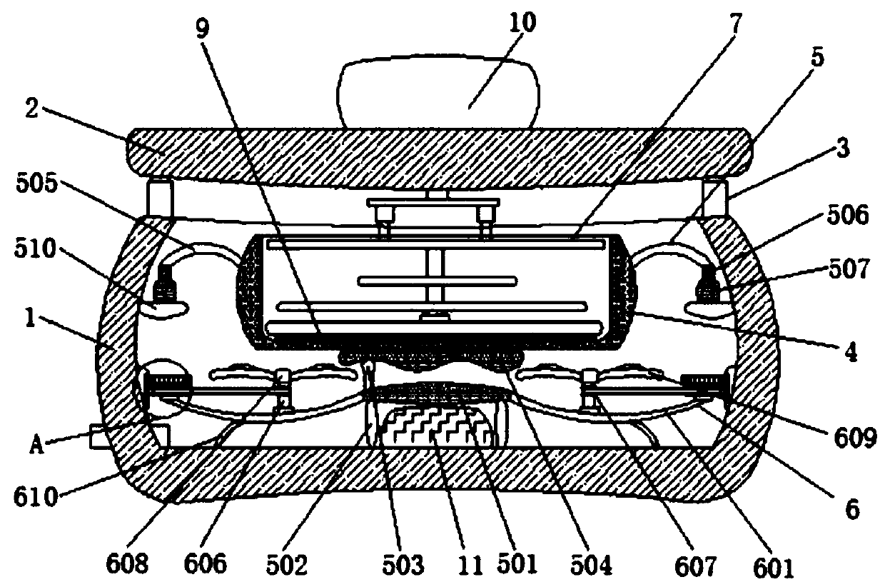 Razor clam cleaning device and cleaning method for promoting sand spitting and water flow scouring by reciprocating sloshing