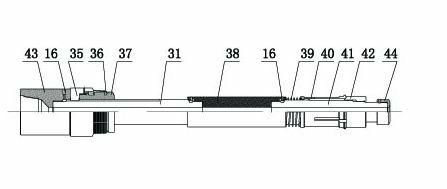 Recoverable once pipe column fracture-acidizing well completion process and tool thereof