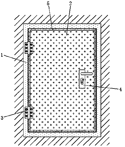 Expansion and sealing type movable fireproof door