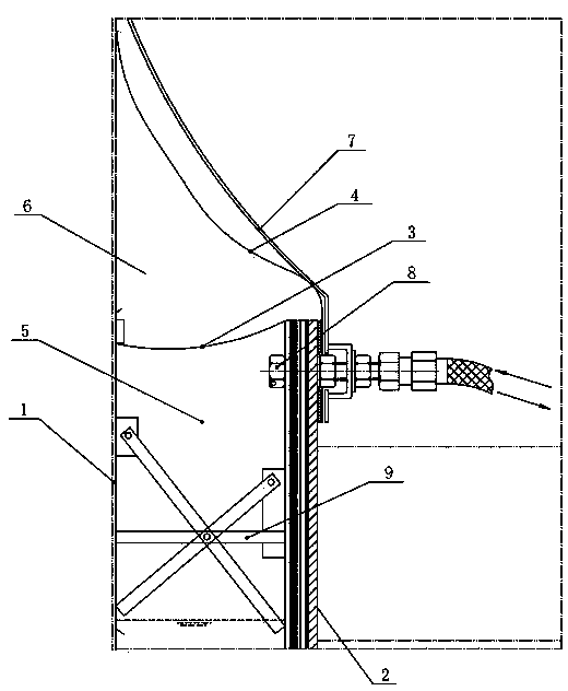 Active protection structure for primary sealing space of external floating roof type oil storage tank