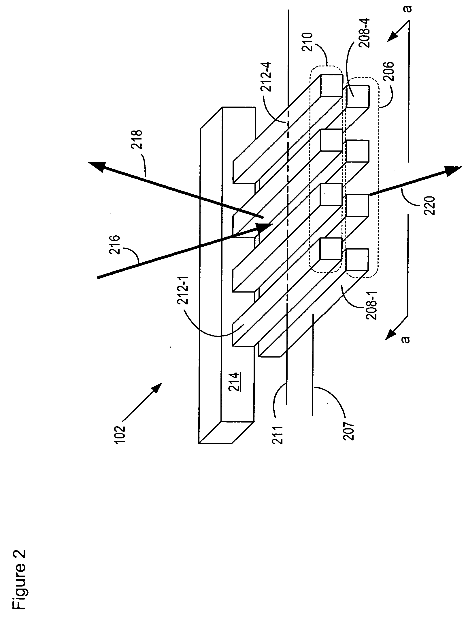 Apparatus comprising a tunable nanomechanical near-field grating and method for controlling far-field emission