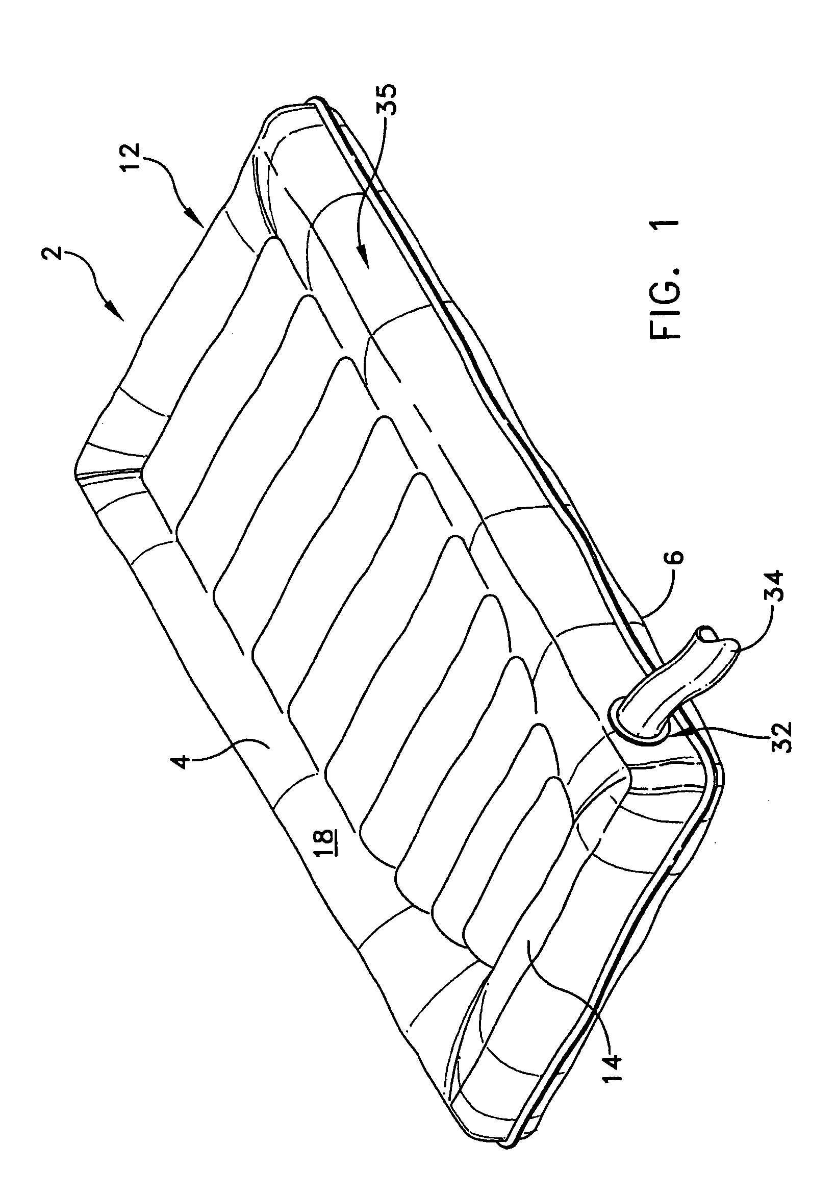 Air mattress with single perimeter seam