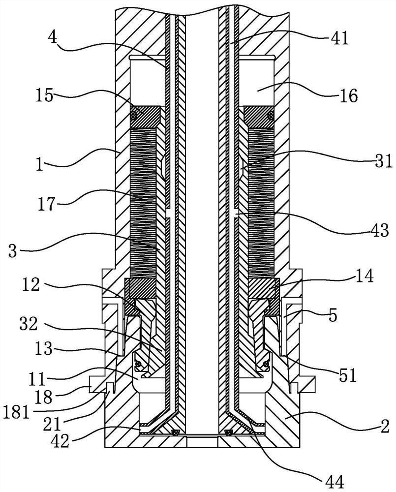 High-precision tool locking device of five-axis machining center and tool changing method