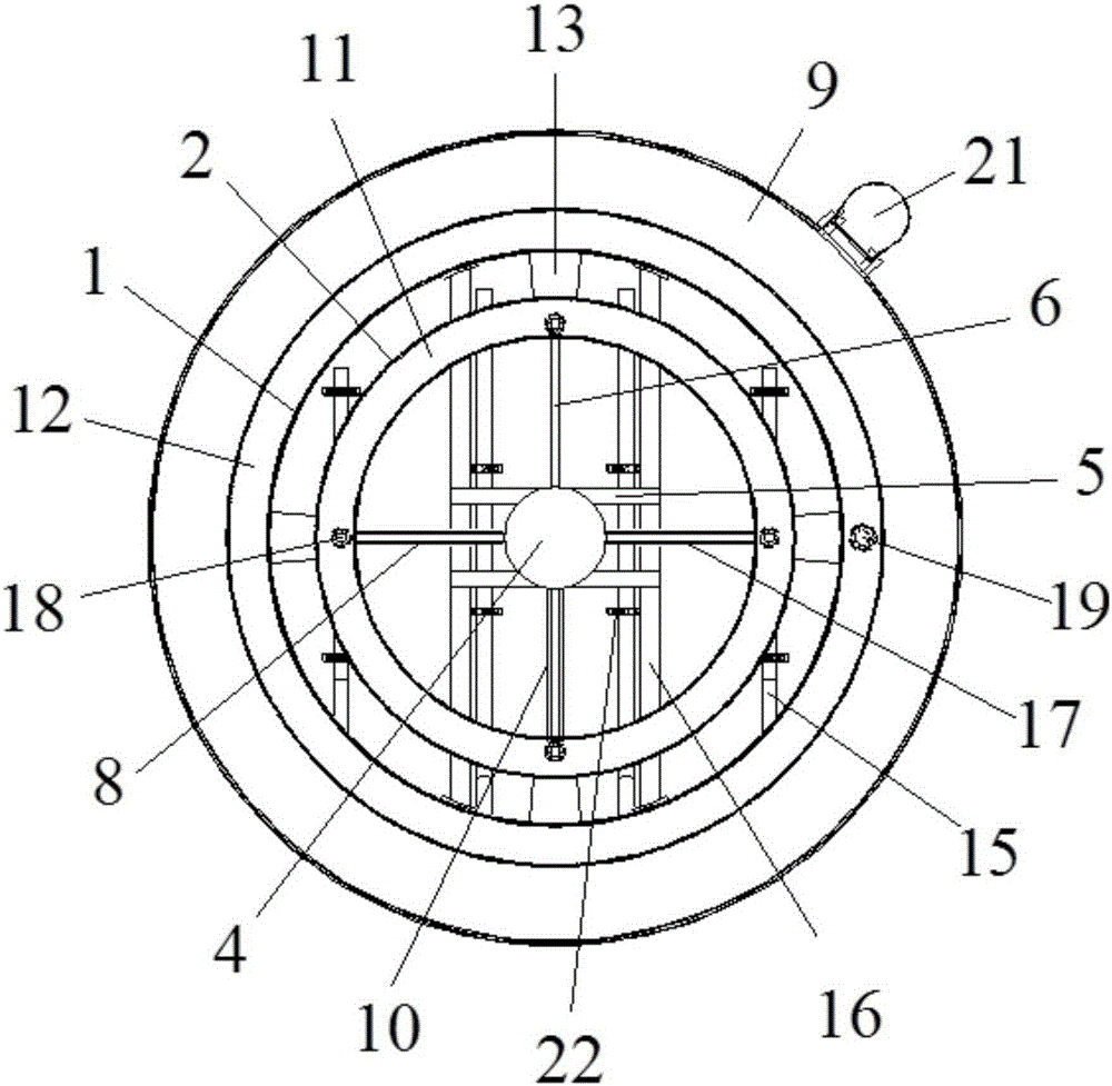 A vertical rotary gravity separation oil separation tank