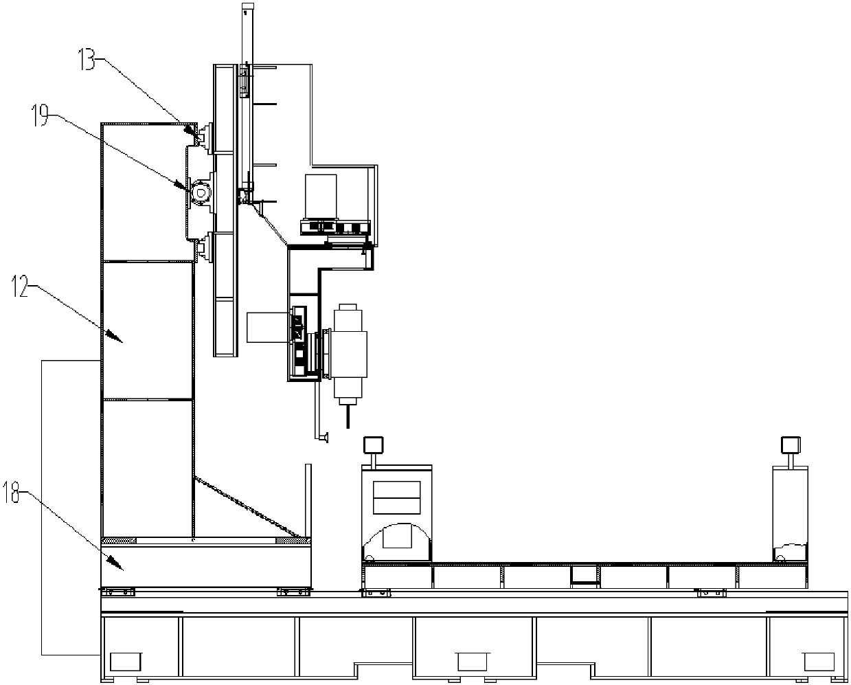 Seven-axis five-linkage wood plug CNC machining center and method
