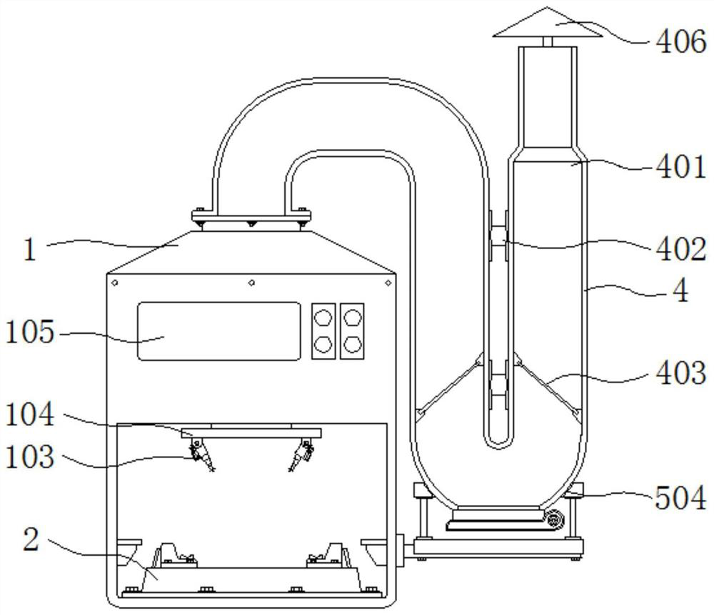 Environmental-friendly garbage incineration treatment device with waste gas treatment function