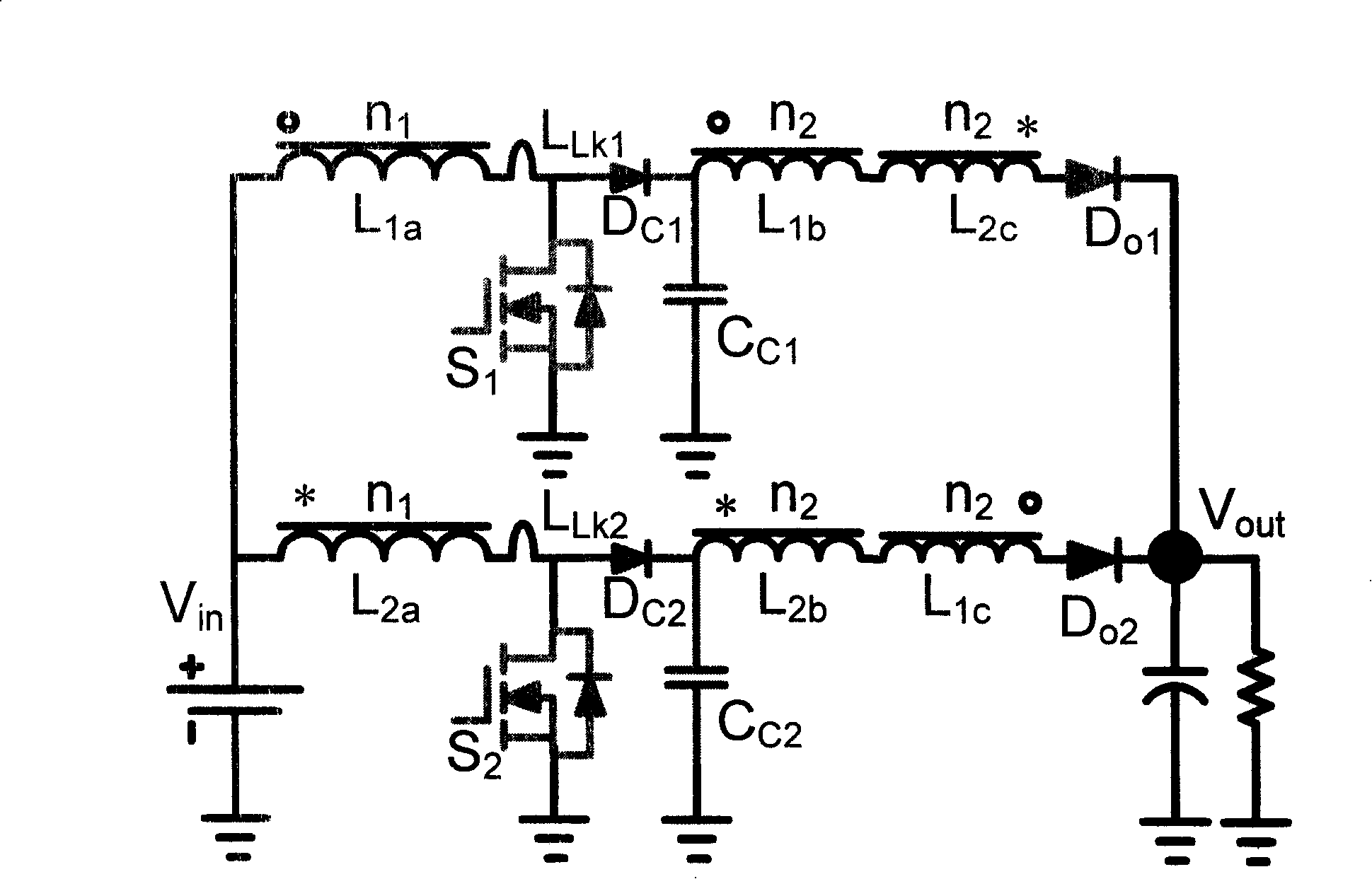 Passive clamping soft switch high gain boost interleaved parallel converter