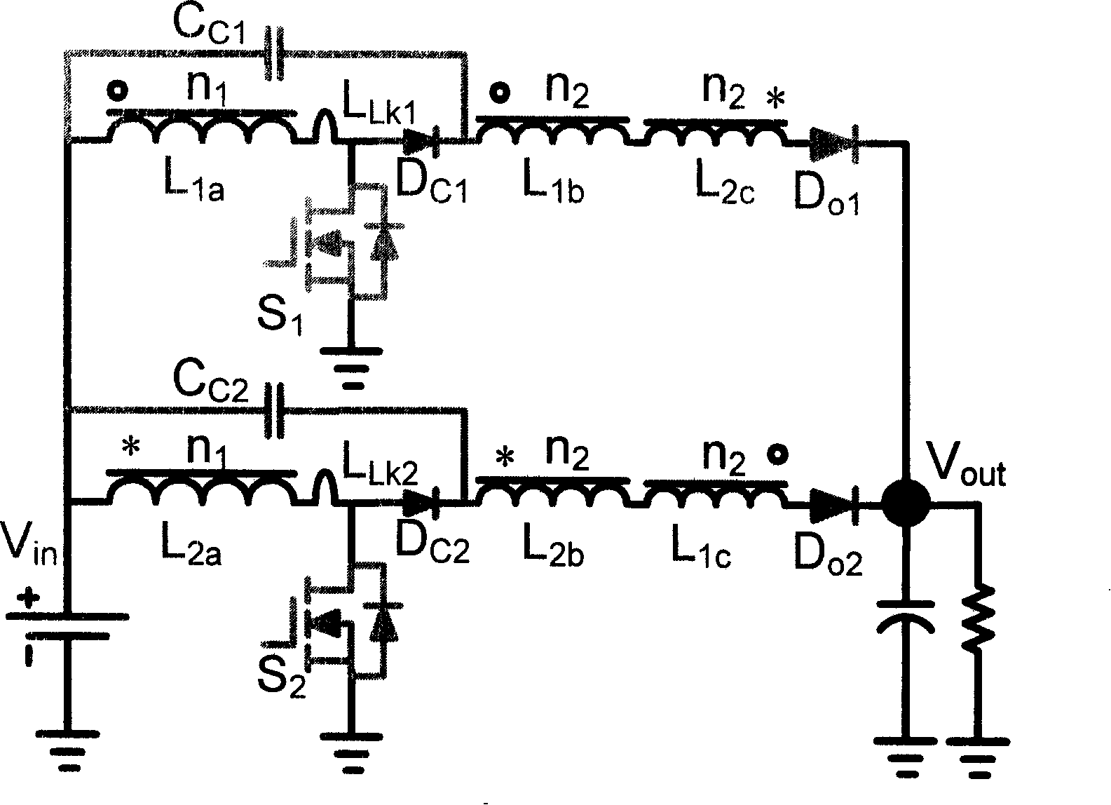 Passive clamping soft switch high gain boost interleaved parallel converter