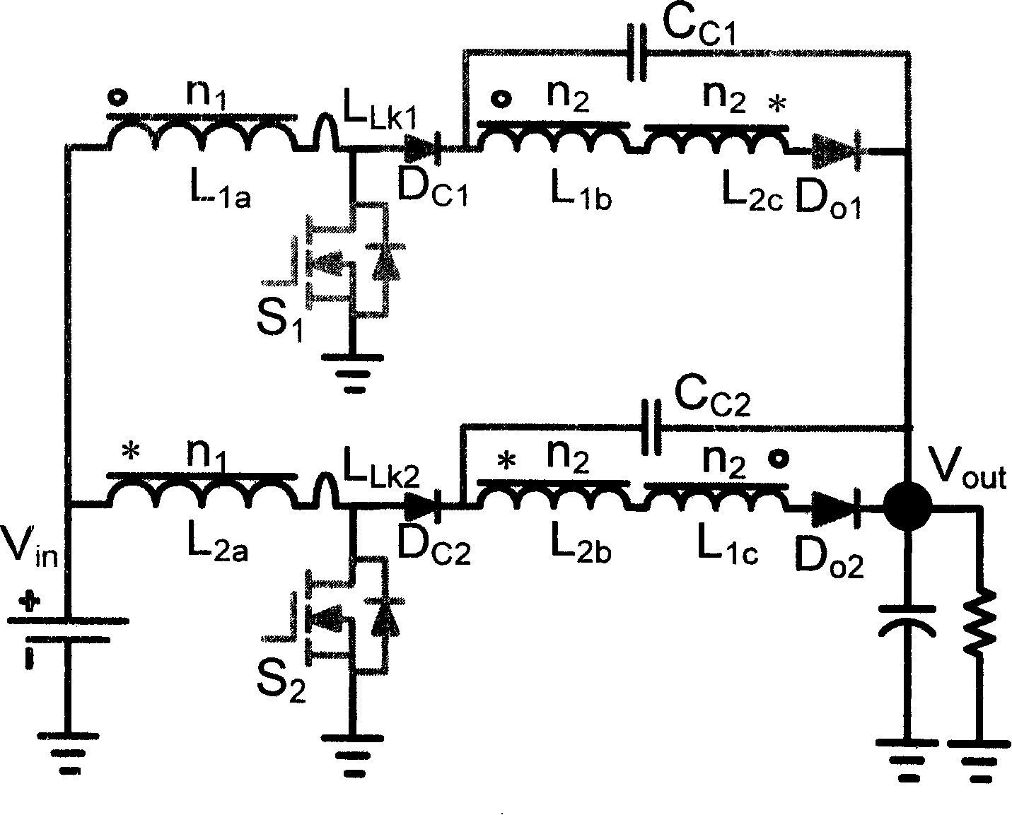 Passive clamping soft switch high gain boost interleaved parallel converter