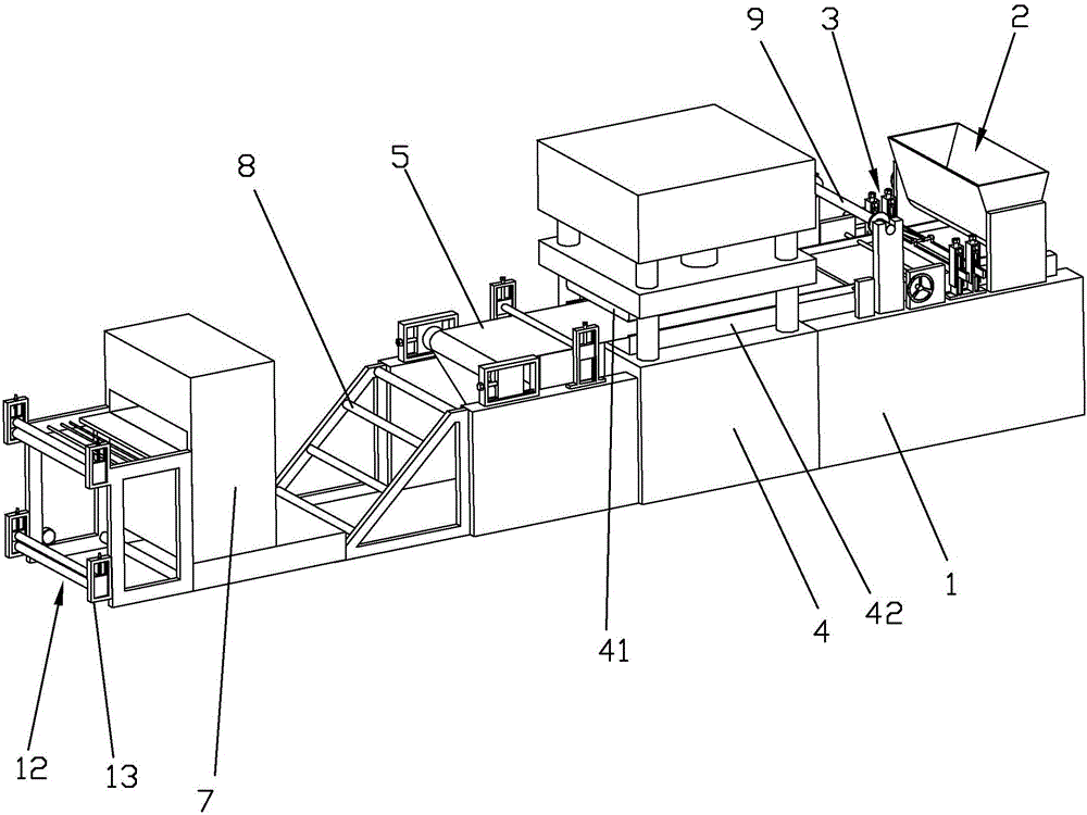 Pad type product production equipment with cutting device
