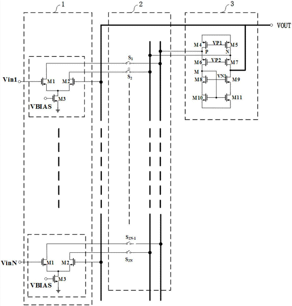 Multi-input high-speed CMOS buffer circuit
