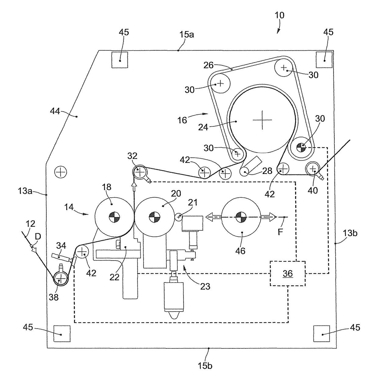 Compacting machine for fabrics and corresponding compacting method