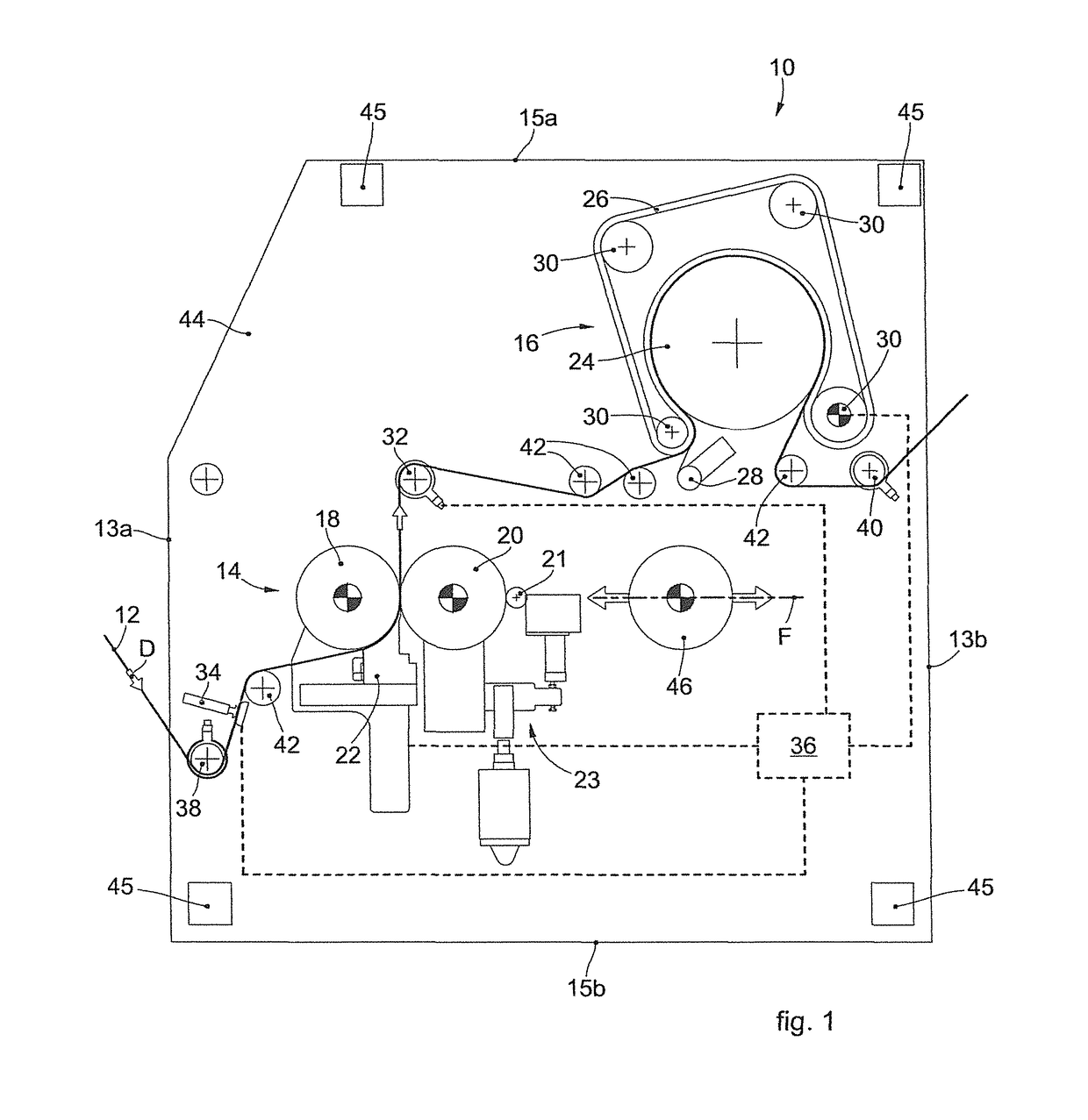 Compacting machine for fabrics and corresponding compacting method