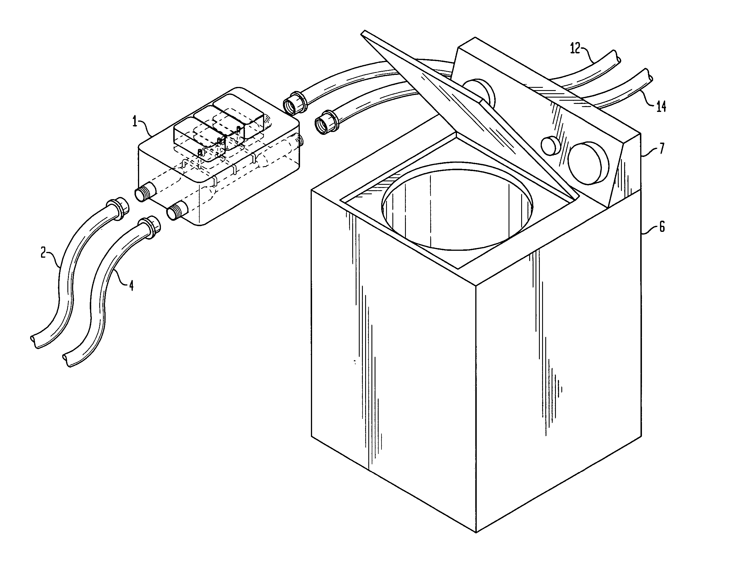 Automatic dispensing device for laundry care composition