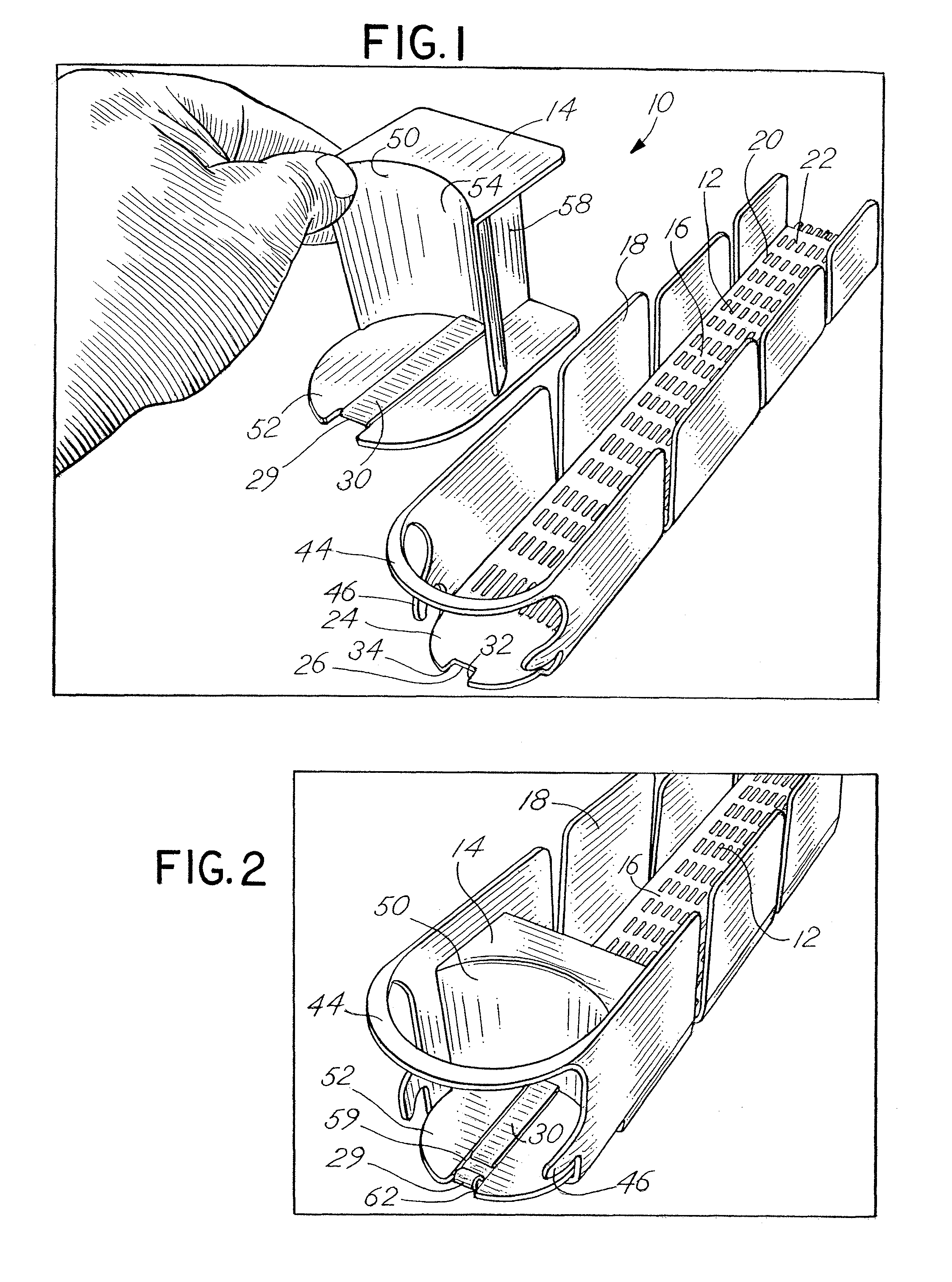 Product management display system with trackless pusher mechanism