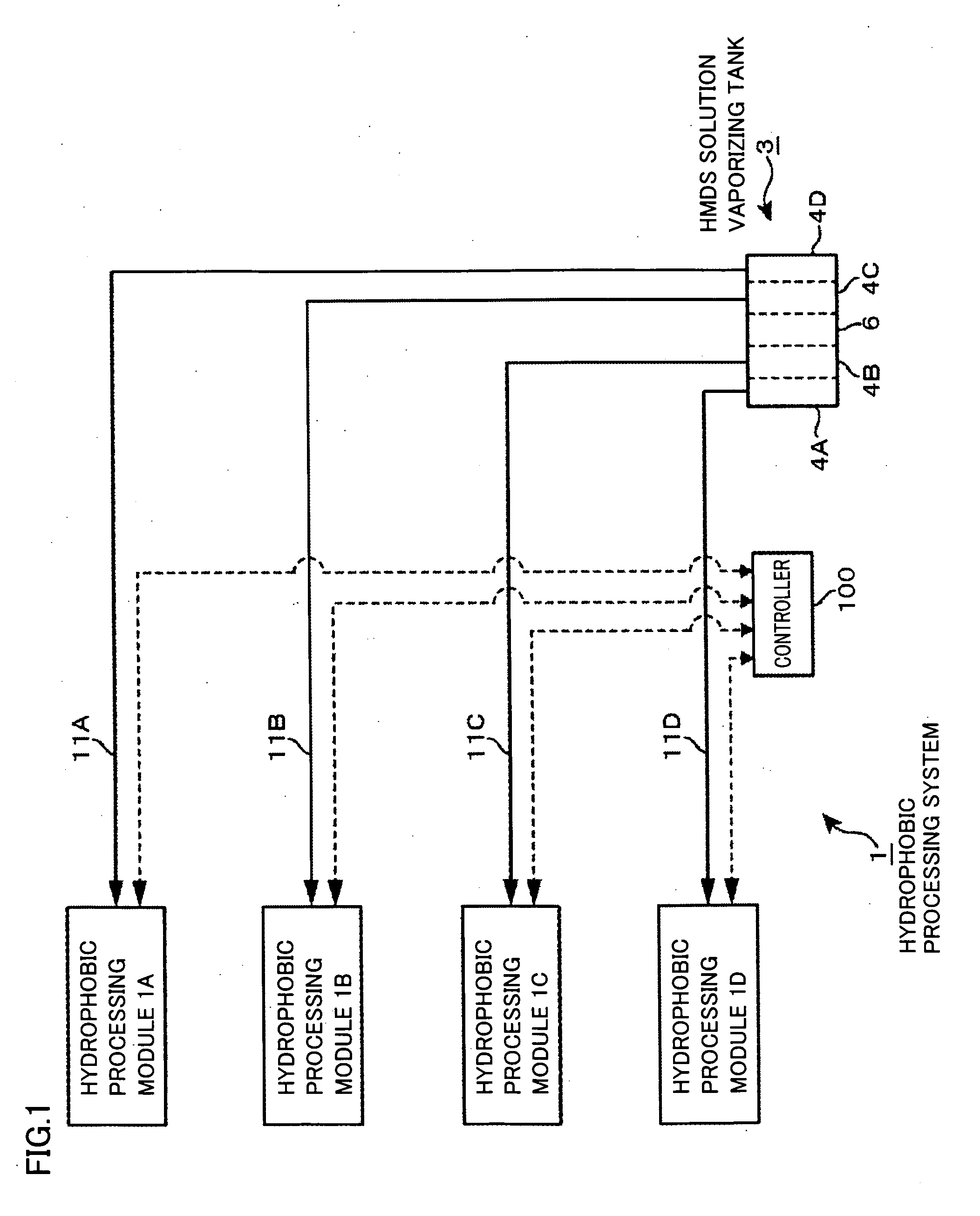 Chemical solution vaporizing tank and chemical solution treating system