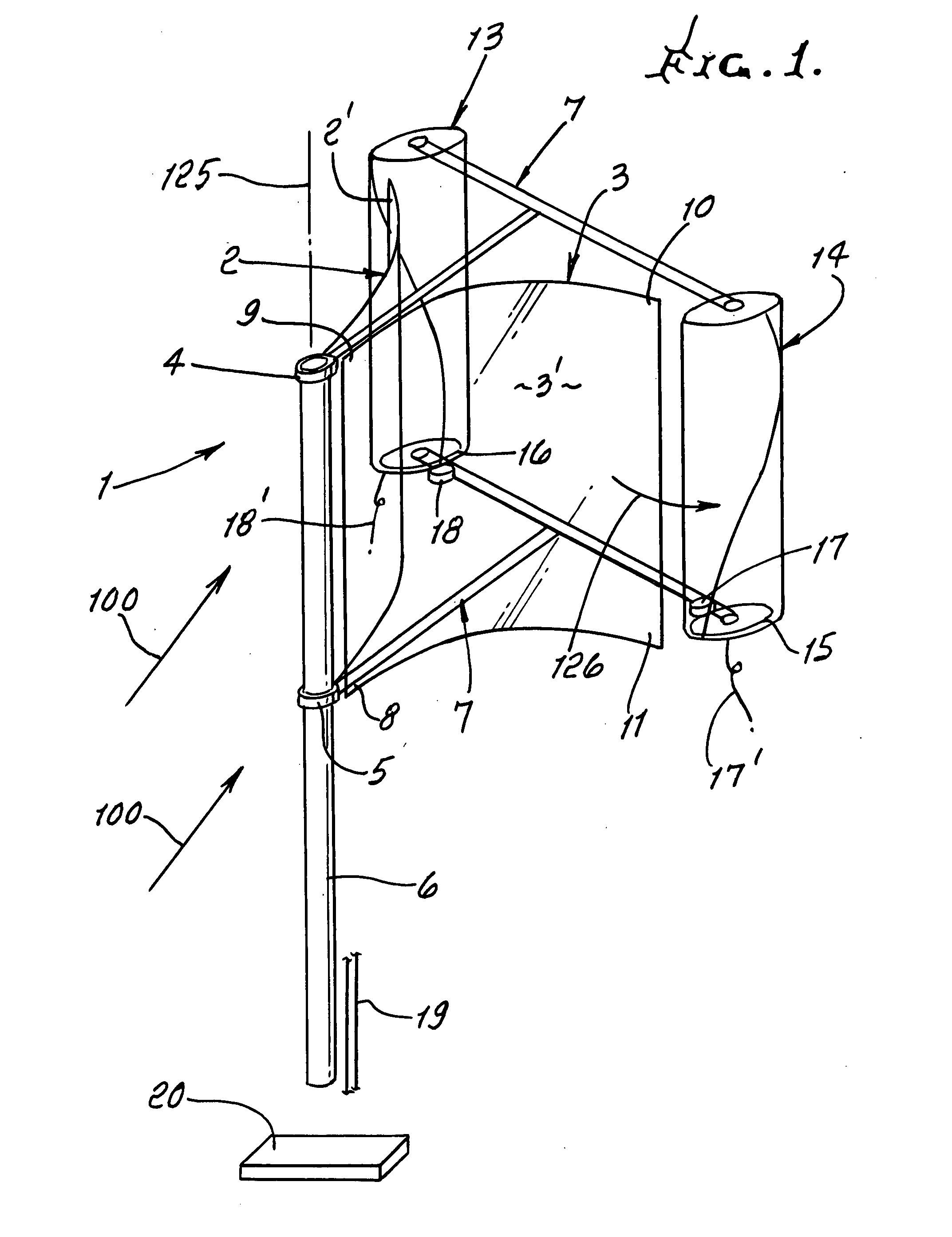Wind power converting apparatus and method