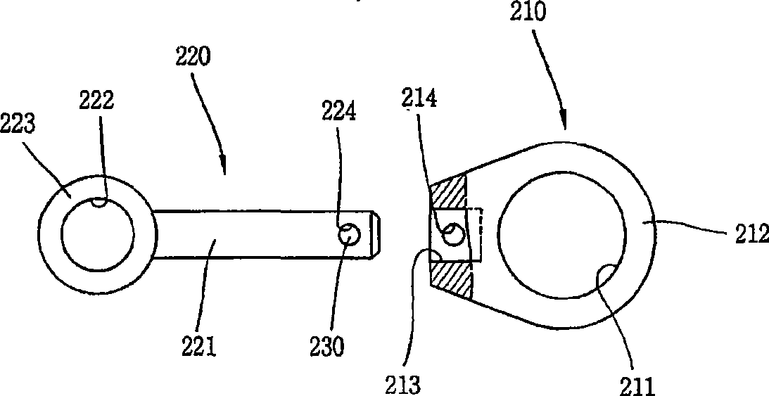 Detachable connecting rod compressor having the same