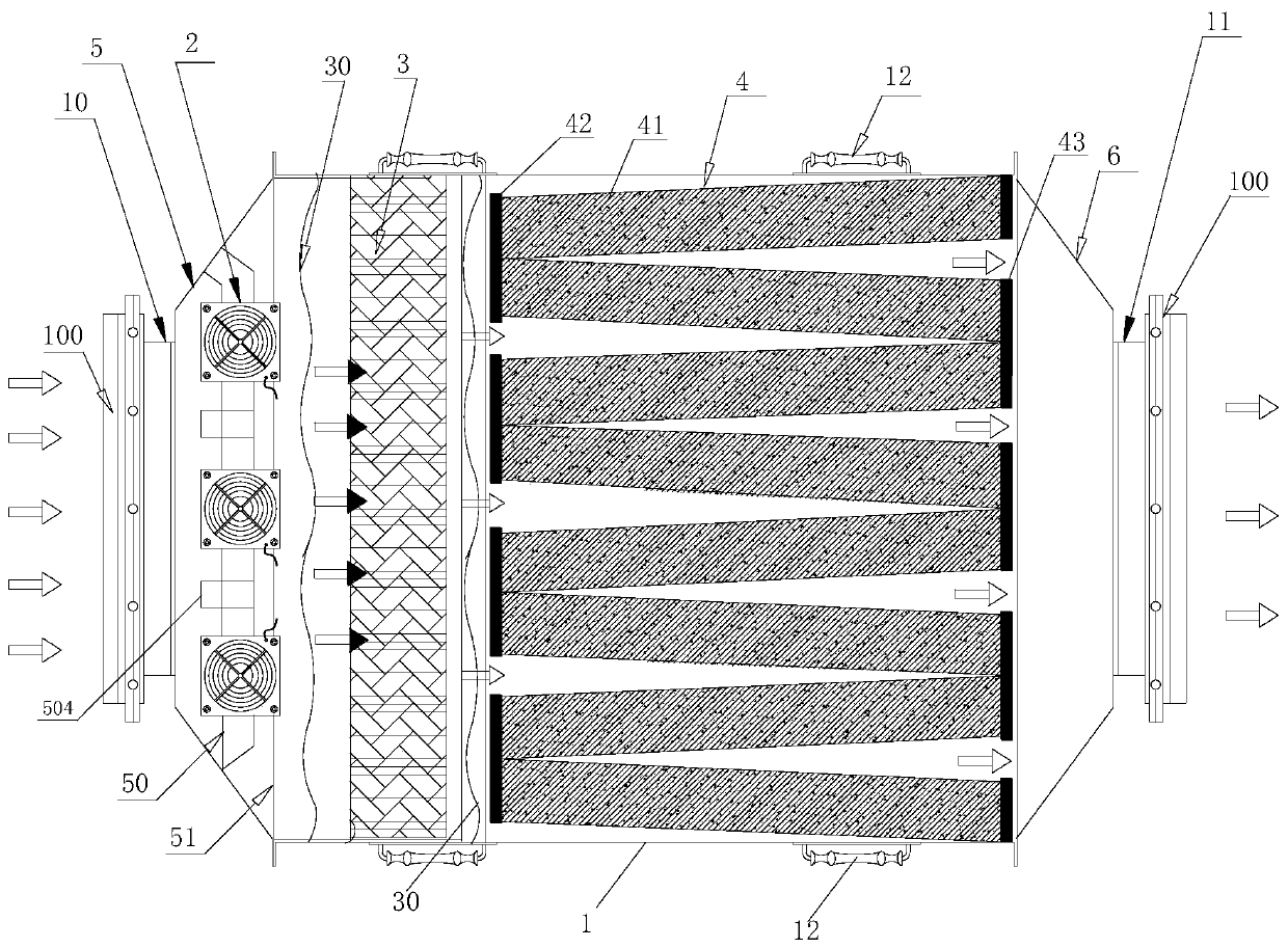 Air filtering and absorbing device