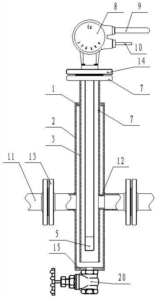 Method and device for on-line measurement of water content in oil well single well crude oil by gas-liquid separation