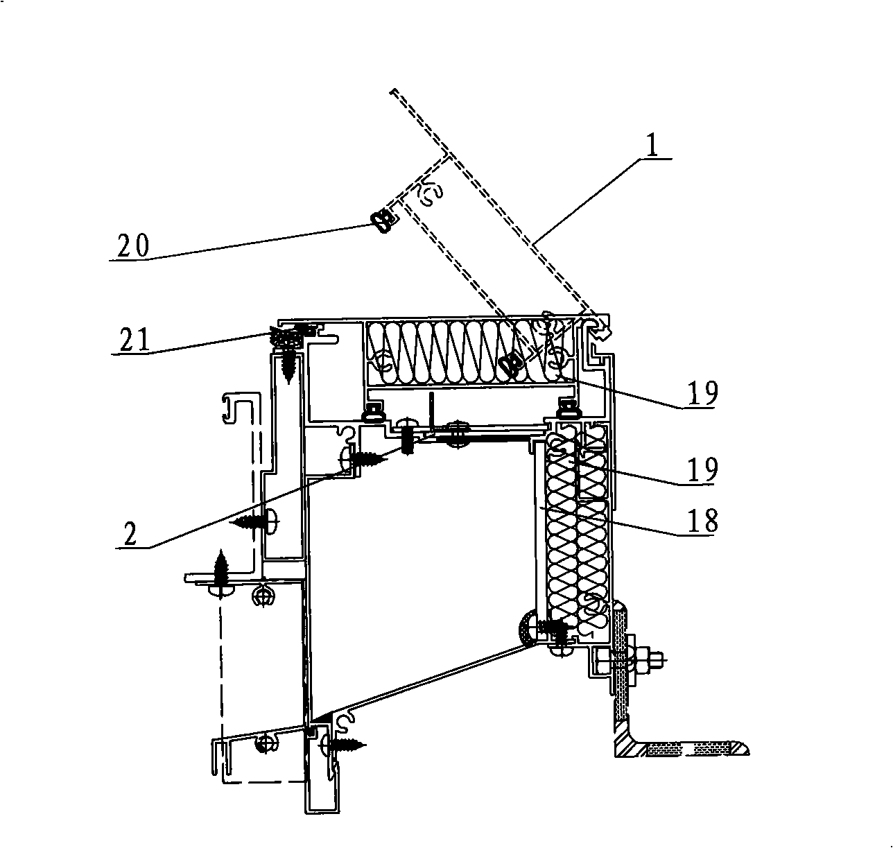 Curtain wall natural ventilation device