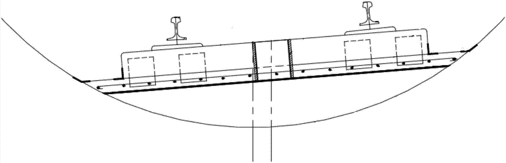 Prefabricated plate track structure applicable to circular tunnel