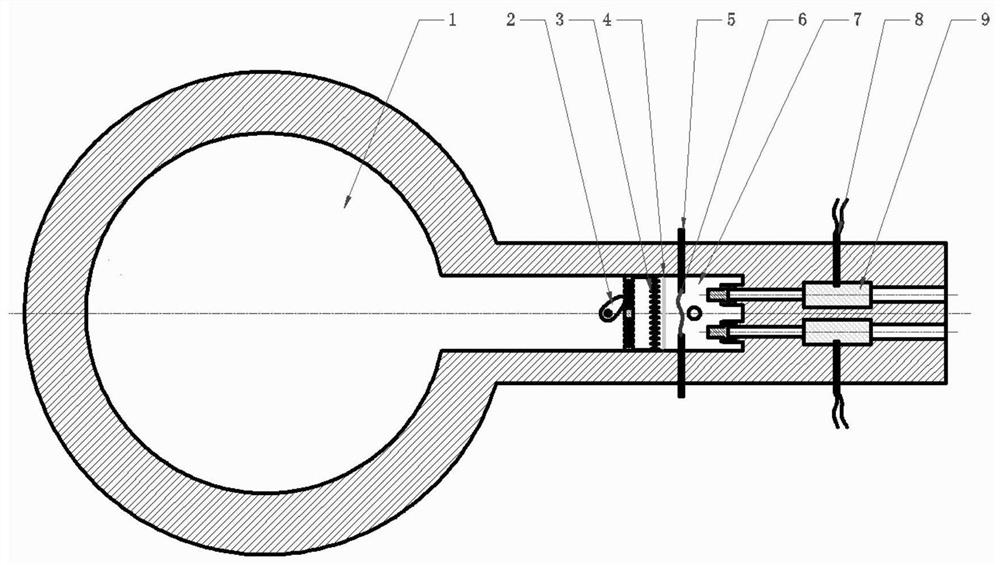 Isobaric combustion device for quenching test