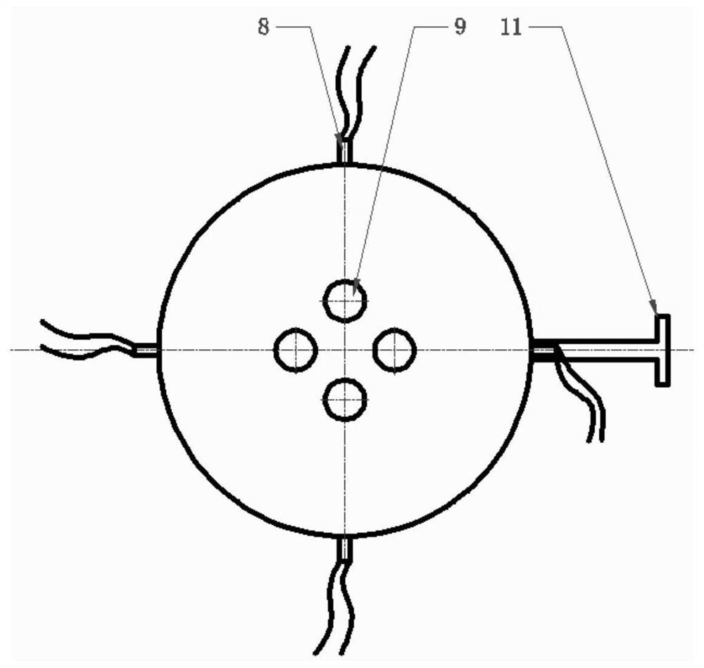 Isobaric combustion device for quenching test