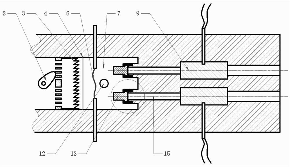 Isobaric combustion device for quenching test