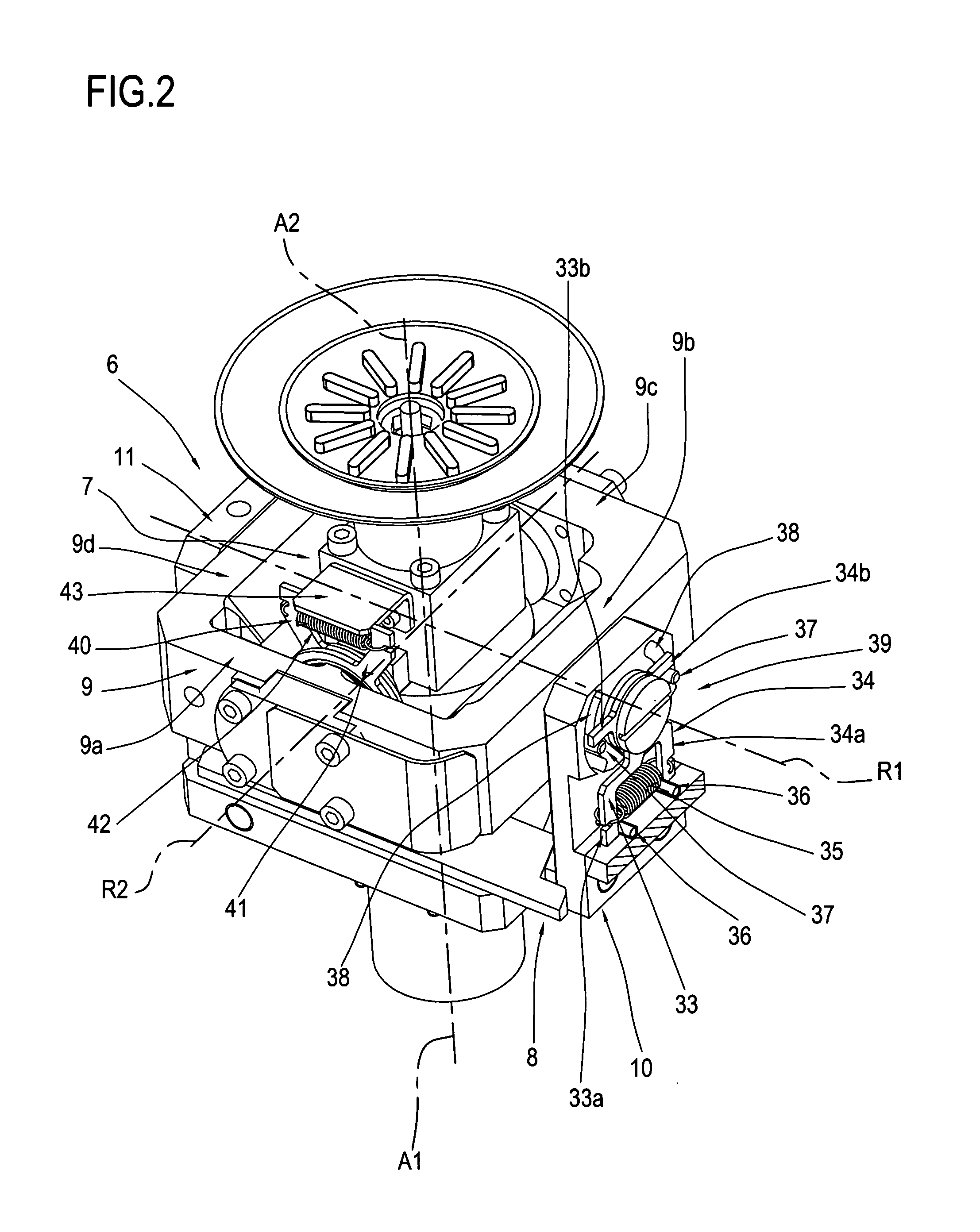 Support device for securing workpieces