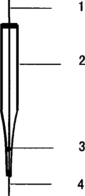 Special electrode for in-vivo voltammetry analysis and preparation method thereof