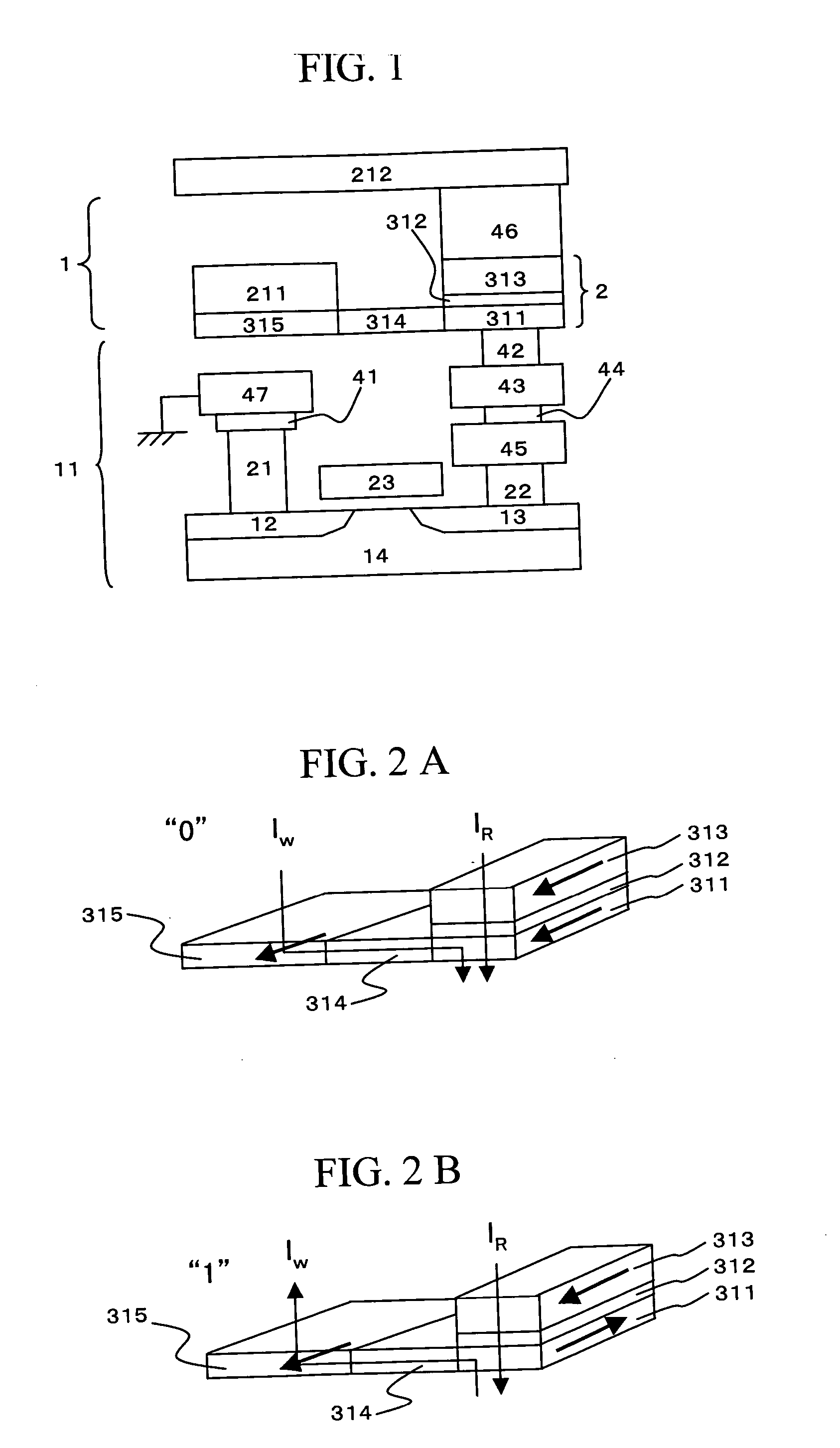 Low power consumption magnetic memory and magnetic information recording device