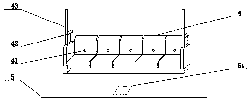 Shunting device for selecting a train compartment when riding a subway