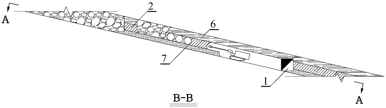 Auger mining machine-based continuous mining method for gently inclined ultra-thin soft vein rock ore