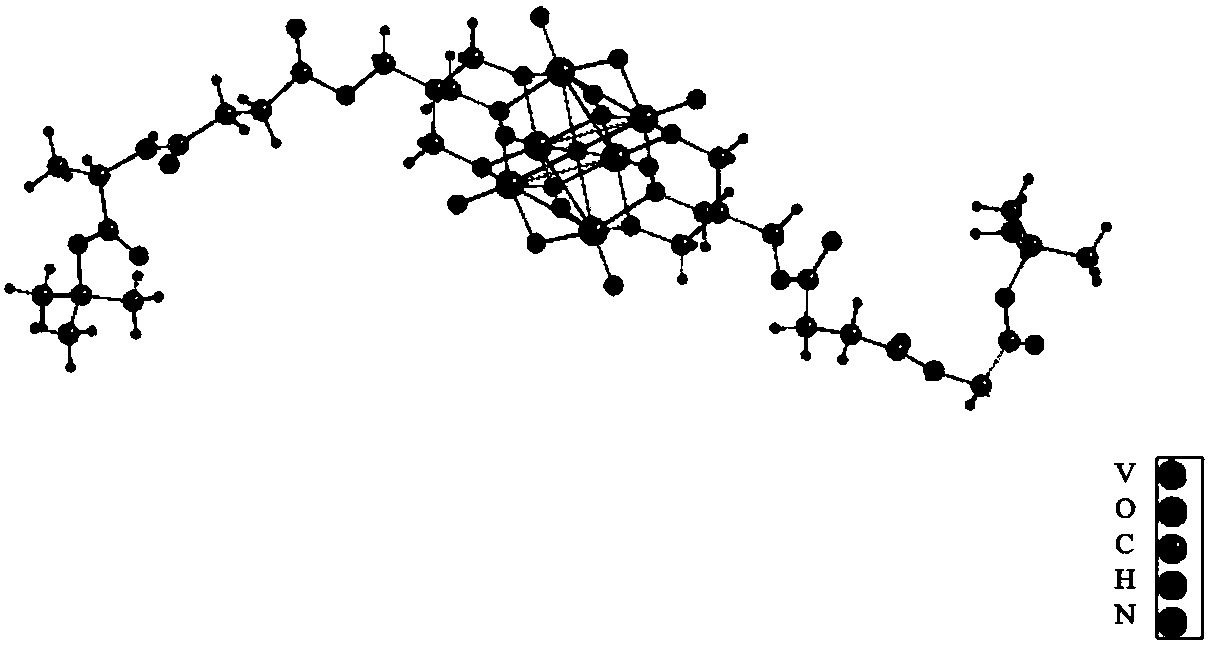 Hexavanadate-L-alanine tert-butyl ester derivative as well as preparation method and application thereof